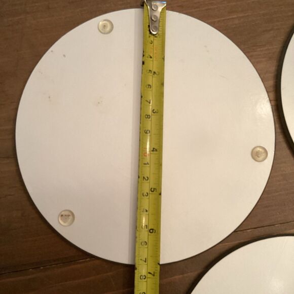 Set of 3 Temptations by Tara Old World Yellow Glass Trivet Set Temp-Tations - Picture 3 of 5